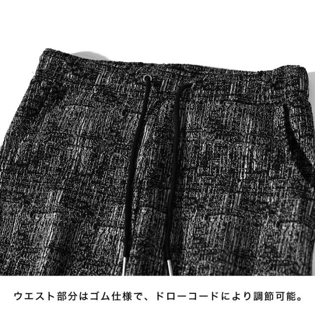 セットアップ メンズ 背広 セットアップ メンズ 心地よい テーラードジャケット アンクルズボン下 テーパードパンツ イージーパンツ 透け透け 炎節上衣 7分袖 七分袖 総柄 白 黒 白いこと 黒いこと LL XL お兄系 オラオラ系 ちょいワル 夏服 夏 夏新作 新作