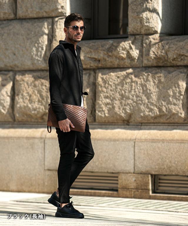 新品 ジェイリンドバーグ メンズ セットアップ 長袖シャツ パンツ 上下セット joker セットアップ メンズ ブランド 7分袖シャツ スラックス