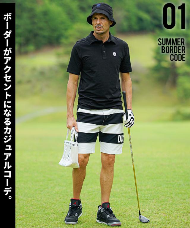 【選べる福袋対象外】 【DIVINER GOLF】 セットアップ メンズ コーデセット ゴルフウェア メンズ ブランド コーデセット ポロシャツ メンズ デニムパンツ メンズ ボーダー スタイル ディバイナーゴルフ DIVINER GOLF】 セットアップ メンズ コーデセット ゴルフウェア