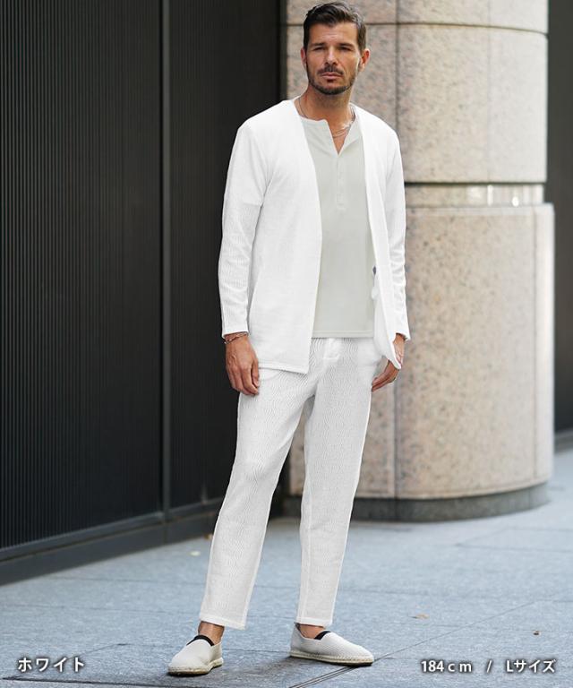 セットアップ メンズ 春夏 カーディガン 上下セット メンズ ノーカラー 新作 夏 春 オラオラ系 お兄系 ちょい悪 メンズファッション セットアップ メンズ 春夏 カーディガン 上下セット メンズ ノーカラー