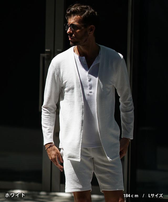 セットアップ メンズ カーディガン ハーフパンツ 上下セット ハーフ