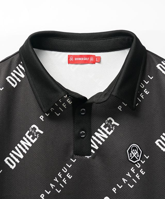 ゴルフウェア メンズ セットアップ 総柄 ブランド ロゴ 上下セット