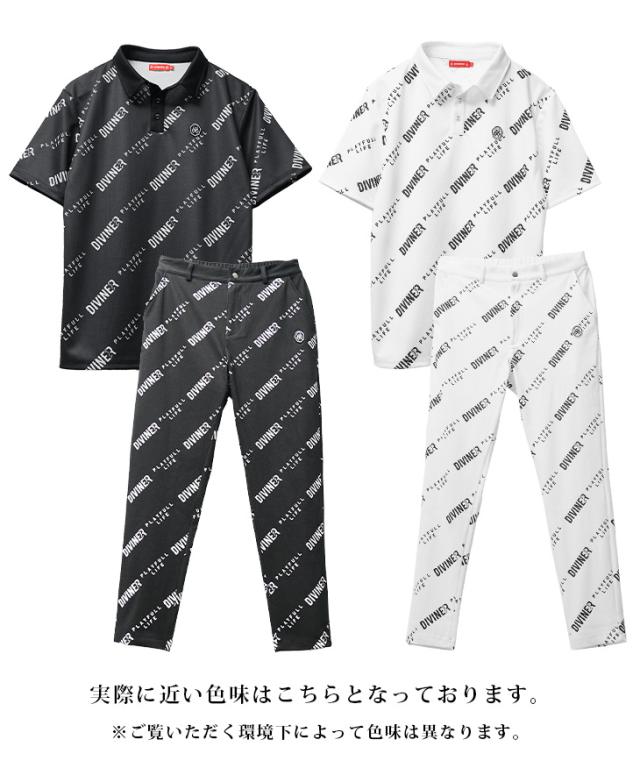 ゴルフウェア メンズ セットアップ 総柄 ブランド ロゴ 上下セット