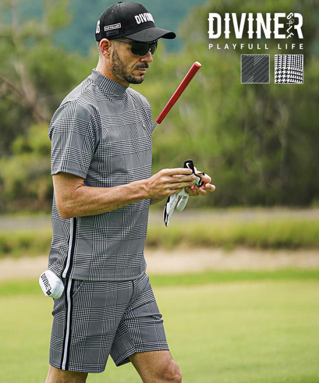 ゴルフ セットアップ メンズ チェック柄 ゴルフウェア メンズ 上下