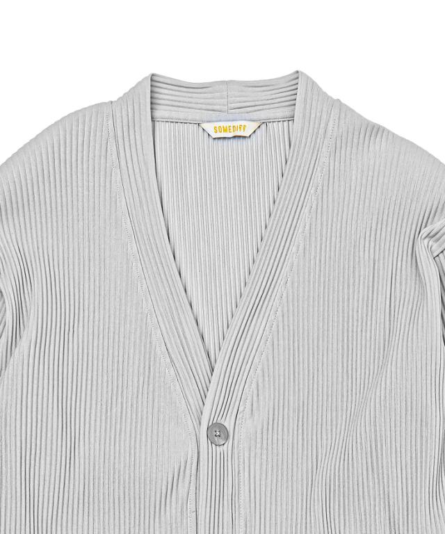 セットアップ メンズ カーディガン 上下セット メンズ プリーツ