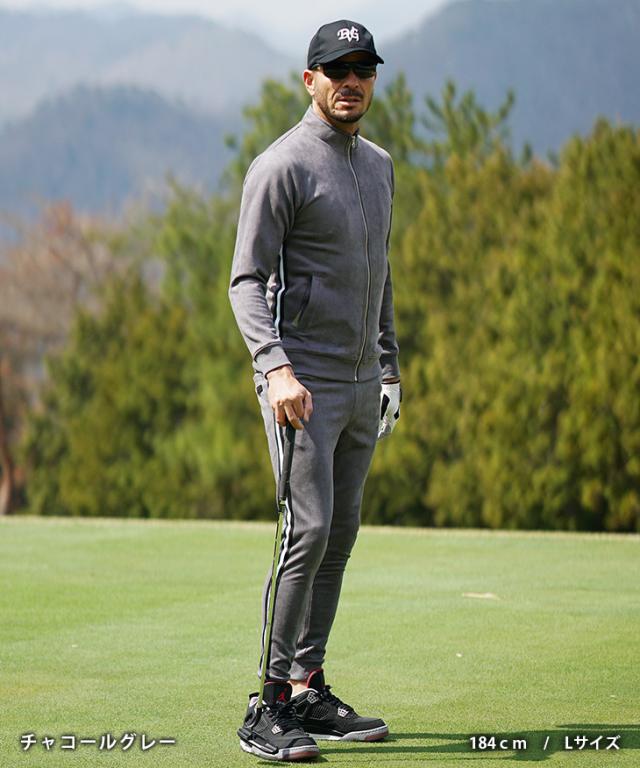 【DIVINER GOLF】 ゴルフウェア メンズ セットアップ スタンドジャケット ゴルフ 上下セット フェイクスエード ジョガーパンツ スウェット サイドライン おしゃれ 大きいサイズ XL XXL JOKER ジョーカー ディバイナーゴルフ 新作 夏新作 夏服_8