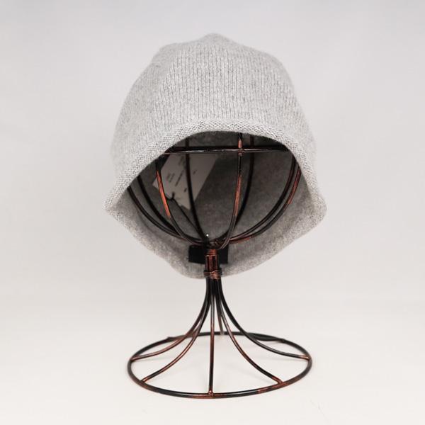 ミュールバウアー カシミヤ リサイクル ニット帽 ビーニー 黒 グレー