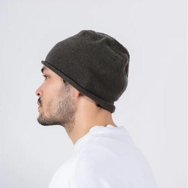 ミュールバウアー カシミヤ リサイクル ニット帽 ビーニー 黒 グレー