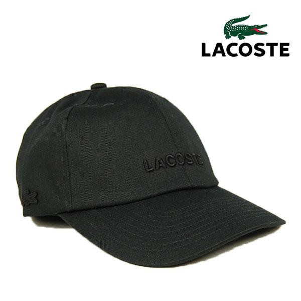 ラコステ 同色ロゴキャップ L1347 黒 ブラック LACOSTE