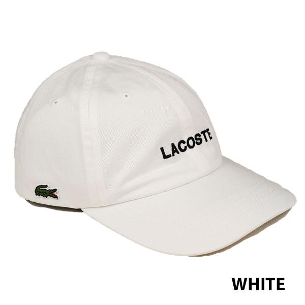 ラコステ 綿 コットン キャップ L1402 メンズ レディース LACOSTE 白 ホワイト 黒 ブラック 紺 ネイビー_2