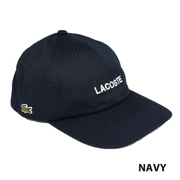 ラコステ 綿 コットン キャップ L1402 メンズ レディース LACOSTE 白 ホワイト 黒 ブラック 紺 ネイビー_3