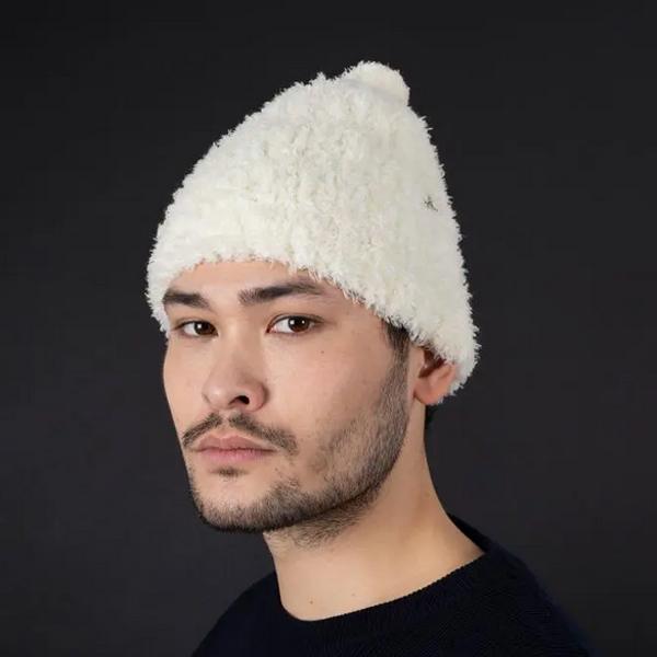 ミュールバウアー　ニット帽 MUHLBAUER ミュールバウアー ニット帽 秋冬 オフホワイト グレー