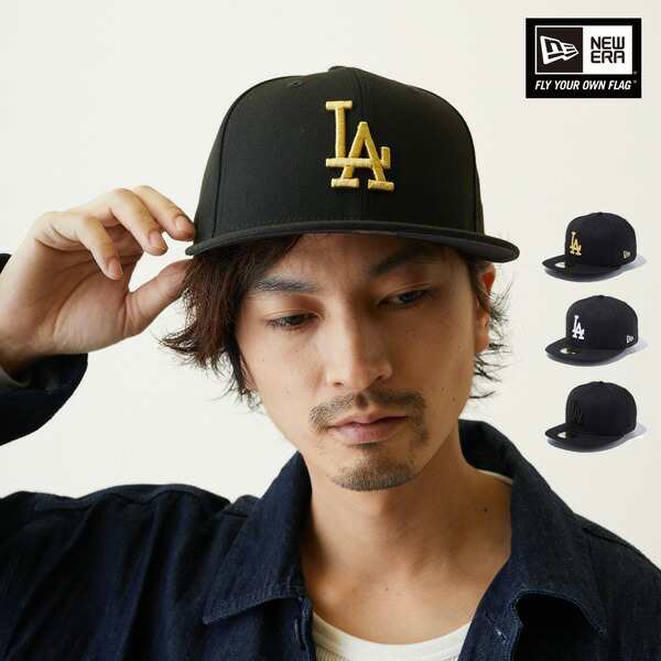 ニューエラ 59FIFTY キャップ la ロサンゼルス ドジャース 黒 ブラック