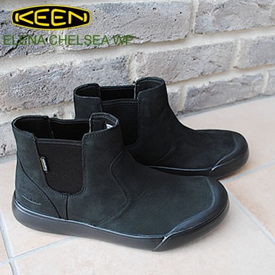 【返品交換送料無料】KEEN キーン レディース ELENA CHELSEA WP エレナ チェルシー ウォータープルーフ TRIPPLE BLACK/BLACK トリプル ブ