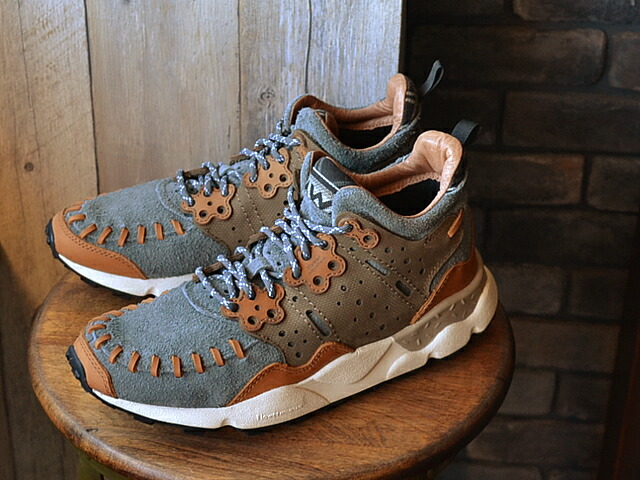 【返品交換送料無料】Flower MOUNTAIN フラワー マウンテン MUSTARD WALNUT　マスタードウォルナット GRAY グレー　靴 スニーカー シューズ