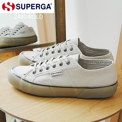 ★SALE★SUPERGA スペルガ 2490-BOLD GREY COLOMBA-BLACK グレー コロンバ ブラック  靴 キャンバス スニーカー   シューズ※サイズ小さめ