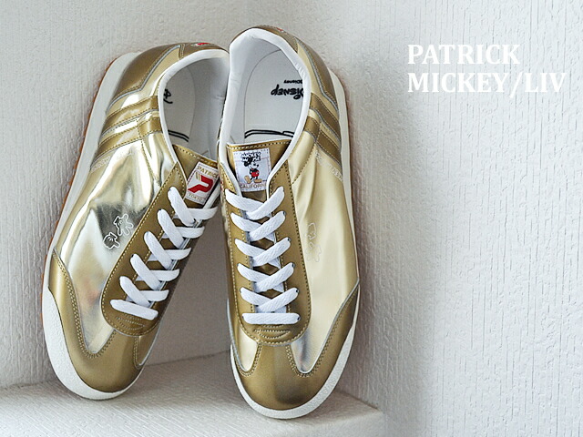 【返品交換送料無料】PATRICK パトリック MICKEY/LIV ミッキー/リバー　GLD ゴールド ディズニー コラボ 靴 スニーカー シューズ_1