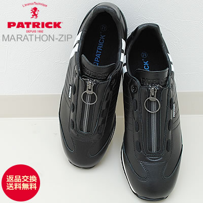 【返品交換送料無料】PATRICK パトリック MARATHON-ZIP マラソン・ジッパー BLK ブラック 靴 スニーカー シューズ