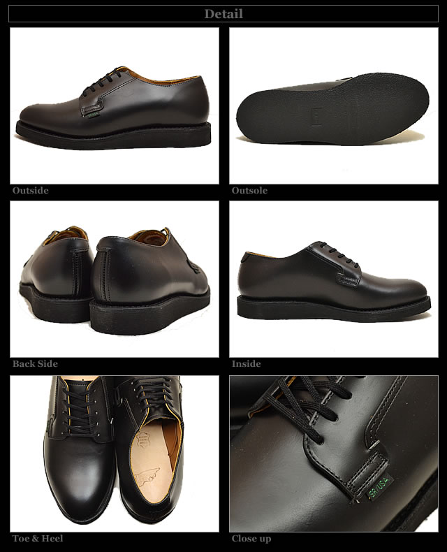 【返品交換送料無料】RED WING レッドウィング 101 POSTMAN OXFORD ポストマン オックスフォード BLACK CHAPPARRAL ブラック シャパラル_2
