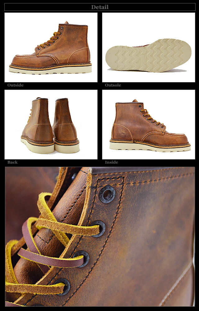 【返品交換送料無料】RED WING レッドウィング 1907 CLASSIC WORK 6”MOC-TOE クラシックワーク 6インチ モックトゥ Copper Rough&amp;Tough カッパー ラフ＆タフ_6