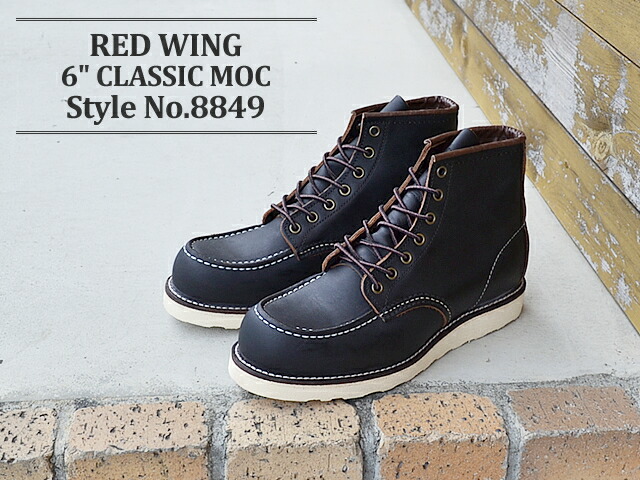【返品交換送料無料】限定モデル　RED WING レッドウィング 8849 D CLASSIC WORK 6”MOC-TOE クラシックワーク  6インチ   モックトゥ BLACK PRAIRIE ブラック”プレーリー”