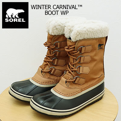 SOREL ソレル レディース WINTER CARNIVAL BOOT WP ウィンターカーニバル ブーツ ウォータープルーフ Camel Brown キャメル ブラウン 防水 の通販は 9,768円