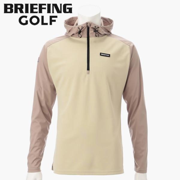 BRIEFING フード付きシャツ ベージュ BRIEFING フード付きシャツ ベージュ BRIEFING 襟付きシャツ S