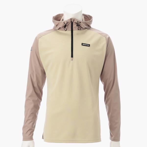 ✩新品未使用✩ブリーフィング　ハーフジップ ベージュ　サイズM 即納 BRIEFING GOLF ブリーフィング ゴルフ ハーフジップ