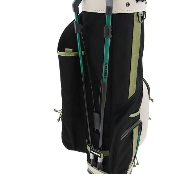 即納 BRIEFING GOLF ブリーフィング ゴルフ キャディバッグ CR-8 #02 森 BLACK×IVORY メンズ レディース 3.8kg 8.5口径