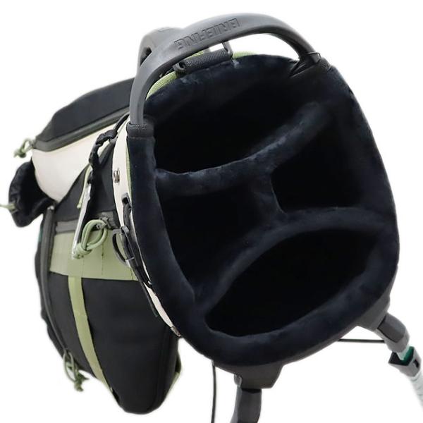 即納 BRIEFING GOLF ブリーフィング ゴルフ キャディバッグ CR-8 #02 森 BLACK×IVORY メンズ レディース 3.8kg 8.5口径