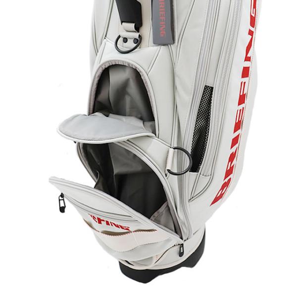 即納 BRIEFING GOLF ブリーフィング ゴルフ キャディバッグ CR-10#02 SILVER シルバーメンズ レディース　4.6kg 9.5口径
