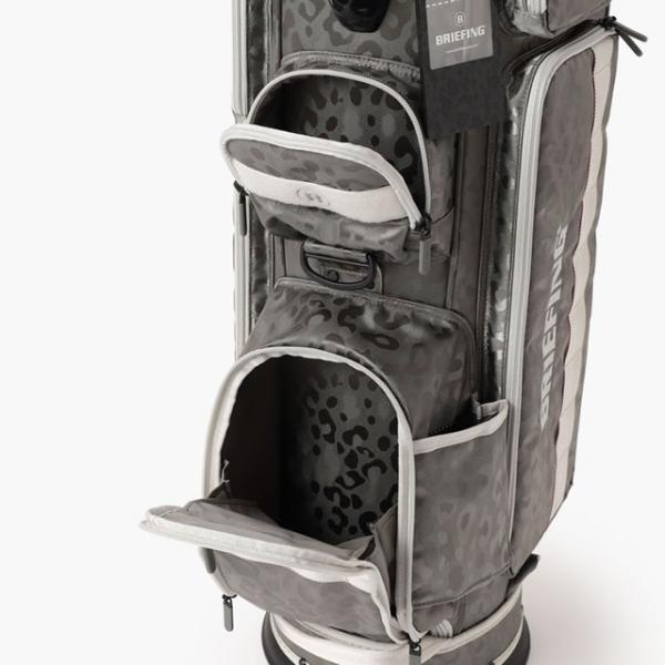 即納 BRIEFING GOLF ブリーフィング ゴルフ キャディバッグ CR-6 #03 LEOPARD JQ BLACK ブラック GRAY グレー メンズ レディース　 4.02kg
