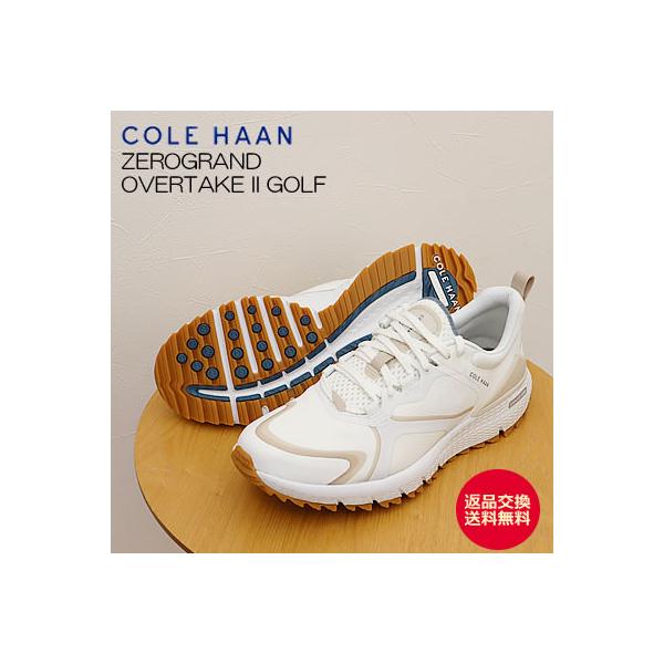 COLE HAAN コールハーン ZEROGRAND OVERTAKE II GOLF グランドプロ セログランド オーバーテイク2 ゴルフ ホワイト/スクロール メンズ 返品交換送料無料