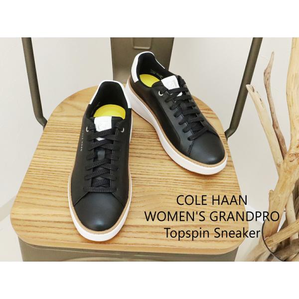 返品交換送料無料COLE HAAN コールハーン WOMEN'S GRANDPRO Topspin Sneaker ウィメンズ グランドプロ トップスピン スニーカー BLACK/OPTIC WHITE_1