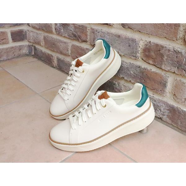 返品交換送料無料COLE HAAN コールハーン WOMEN'S GRANDPRO Topspin Sneaker ウィメンズ グランドプロ トップスピン スニーカー IVORY/TOBACCO SUEDE/RAINFOREST_2