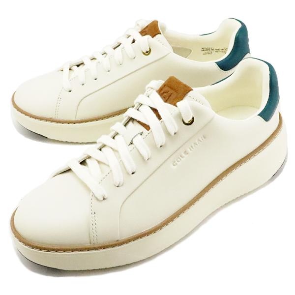 返品交換送料無料COLE HAAN コールハーン WOMEN'S GRANDPRO Topspin Sneaker ウィメンズ グランドプロ トップスピン スニーカー IVORY/TOBACCO SUEDE/RAINFOREST_3