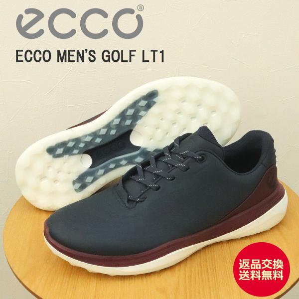 返品交換送料無料ECCO エコー ECCO M GOLF LT1 エコー メンズ ゴルフ LT1 BLUE ブルー  スパイクレス 靴 スニーカー 快適 ウォータープルーフ ゴルフシューズ