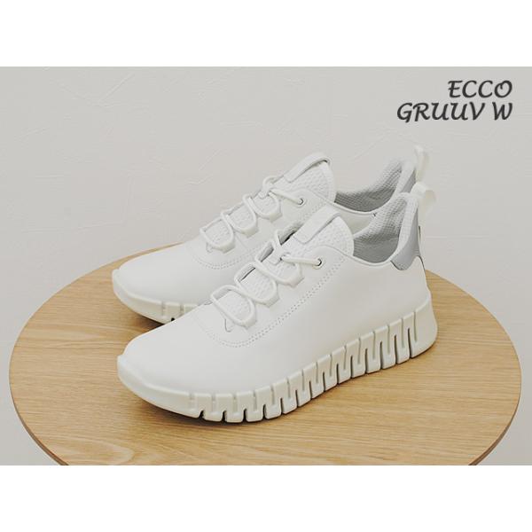 ECCO エコー GRUUV W グルーブ ウィメンズ WHITE/LIGHT GREY ホワイト/ライトグレー 返品交換送料無料_1