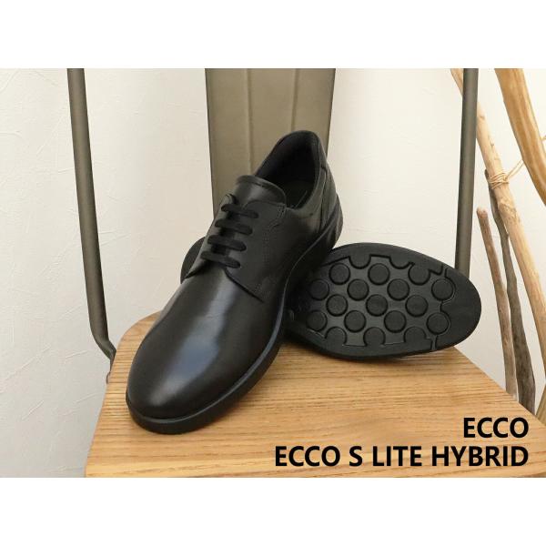 返品交換送料無料 ECCO エコー ECCO S LITE HYBRID エス ライト ハイブリット メンズ BLACK ブラック 靴 スニーカー コンフォート シューズ レザ_1