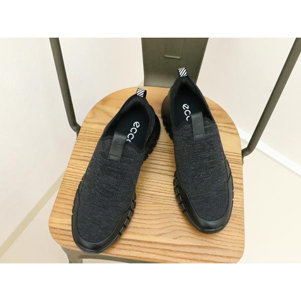 返品交換送料無料ECCO エコー ECCO GRUUV easy-slip M グルーブ イージースリップ メンズ スニーカー BLACK ブラック スリップオン_2