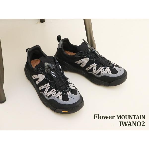 返品交換送料無料 Flower MOUNTAIN フラワー マウンテン IWANO2 イワノ2 BLACK/GRAY ブラック/グレー スニーカー メンズ レディース アウトドア 防水_1