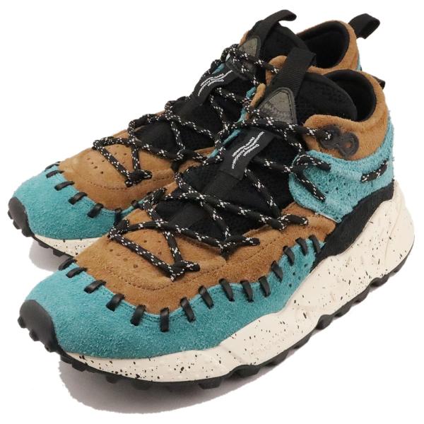 返品交換送料無料 Flower MOUNTAIN フラワー マウンテン MOHICAN モヒカン TURQUOISE/D.BROWN ターコイズ/ダークブラウン 靴 ダッドスニーカー シューズ