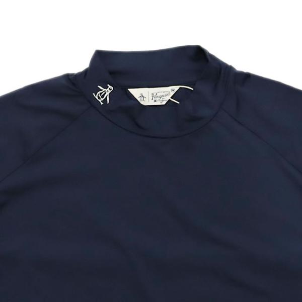 Penguin by Munsingwear ペンギン バイ マンシングウェア STRETCH LONG SLEEVE MOCK NECK ストレッチ ロングスリーブ モックネック ネイビー メンズ Tシャツ_5