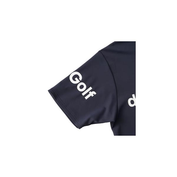 PATRICK GOLF パトリック ゴルフ メンズ ベアスムースロゴプリントモックネック NVY ネイビー 半袖シャツ 接触冷感 UVカット 返品交換送料無料