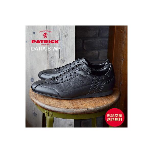 返品交換送料無料 PATRICK パトリック DATIA-S WP ダチア・シュリンク ウォータープルーフ BLK ブラック 靴 スニーカー ビジネス シューズ 防水
