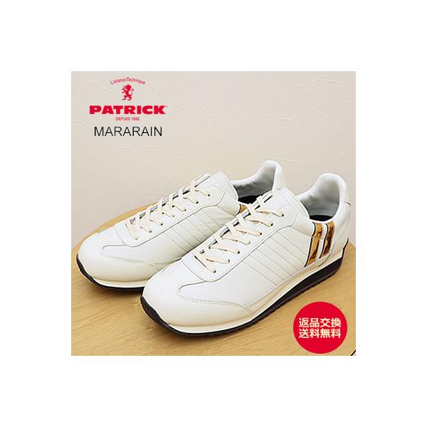 PATRICK パトリック MARARAIN マラレイン WH/GD ホワイト/ゴールド 靴 スニーカー ビジネス カジュアル シューズ 日本製マラソン 防水 雨用 返品交換送料無料