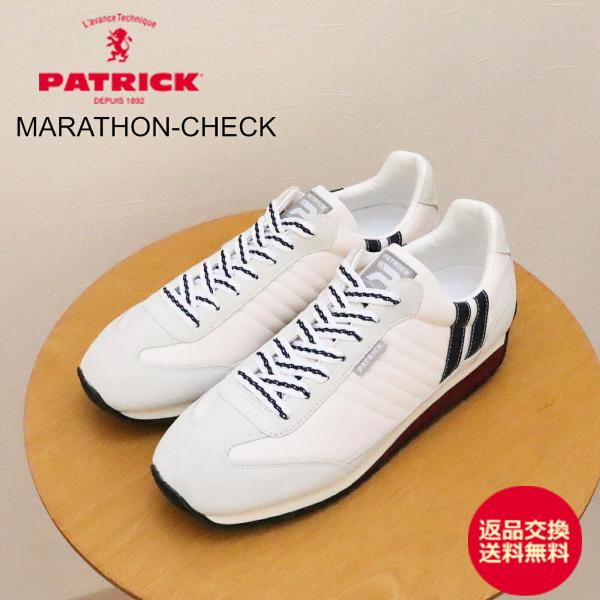PATRICK パトリック MARATHON-CHECK マラソン・チェック WHT ホワイト 返品交換送料無料