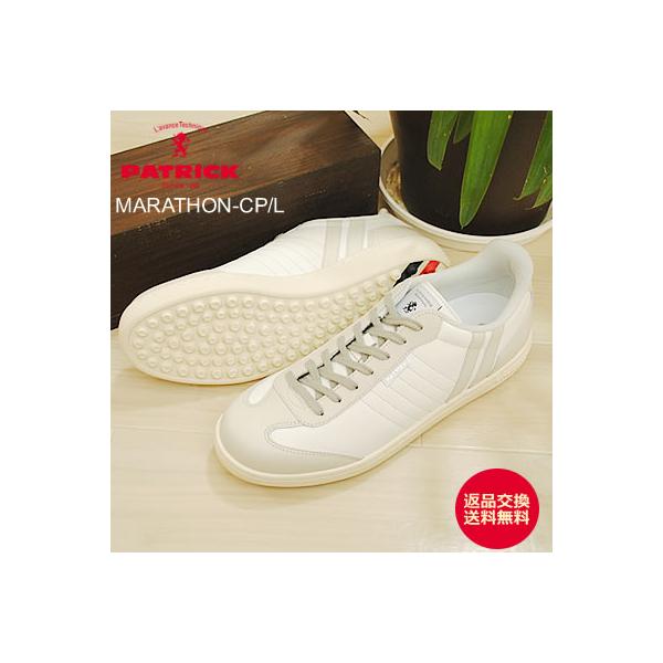 PATRICK パトリック MARATHON-CP/L マラソン・カップ/レザー WH/GY ホワイト/グレー　靴　スニーカー スパイクレス ゴルフシューズ 日本製 返品交換送料無料