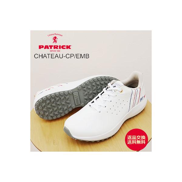 PATRICK パトリック CHATEAU-CP/EMB シャトー・カップ/エンブロイダリー TRC トリコロール スニーカー スパイクレス ゴルフシューズ 日本製 返品交換送料無料