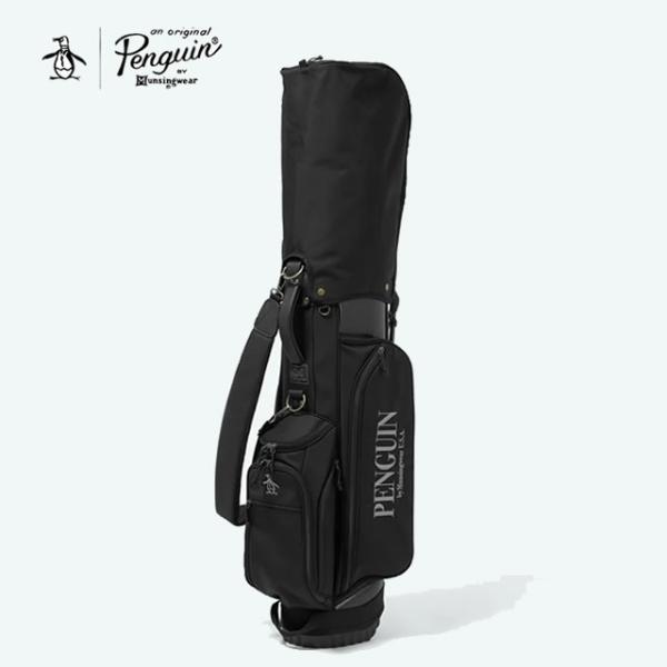 即納Penguin by Munsingwear ペンギン バイ マンシングウェア CADDIE BAG キャディバッグ  BLACK ブラック メンズ レディース ゴルフ 軽量 スタンド式正規取扱店